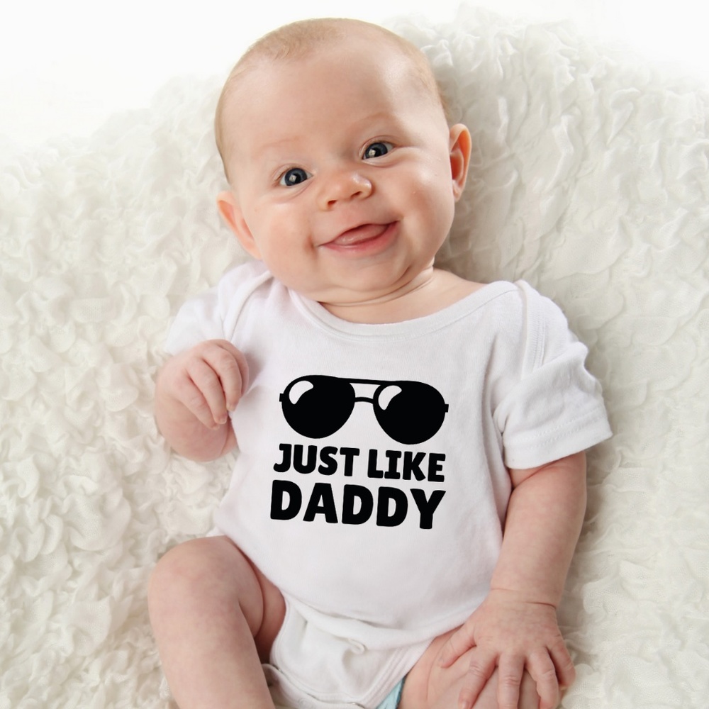 just like daddy baby bodysuit